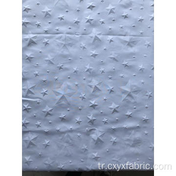 yıldız 3d kabartma polyester mikrofiber kumaş